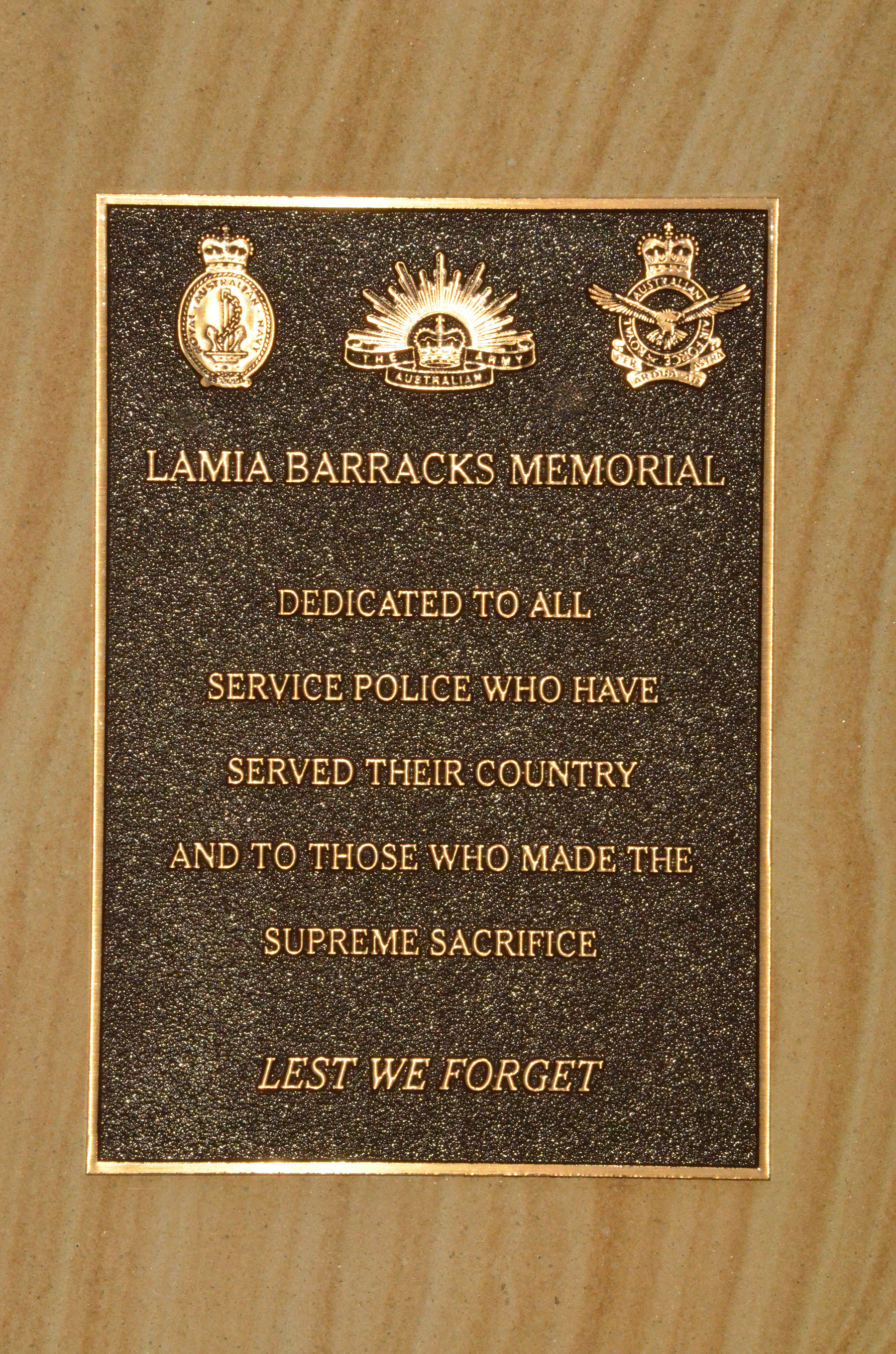 01 Lamia Barracks Memorial Plaque